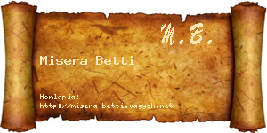 Misera Betti névjegykártya